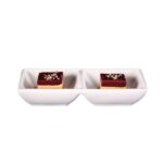 SALSERA APERITIVO 17CM -2 COMPARTIMENTOS MODELO SILICE REF. 176