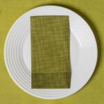 SERVILETA 40X40  PISTACHO HILO NEGRO AIRLAID P/25 UNIDADES