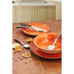 VAJILLA 18 PIEZAS GRES NARANJA MODELO VITA QUID REF. 7734001 - Imagen 2