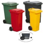 CUBO BASURA 80L CON RUEDAS Y PEDAL METALICO CONGOST COLORES SURTIDOS