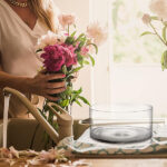 CENTRO MESA CILINDRICO CRISTAL TRANSPARENTE RECICLADO 49575 - Imagen 4