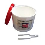 CUBITERA PLASTICO HERMETICA BLANCA TAPA ROJA - Imagen 2