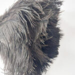 PLUMERO PLUMA AVESTRUZ Nº 4 MANGO MADERA TORNEADO - Imagen 3